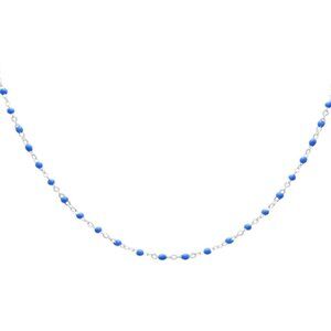 STERLING SILVER 925 BLUE ENAMEL NECKLACE